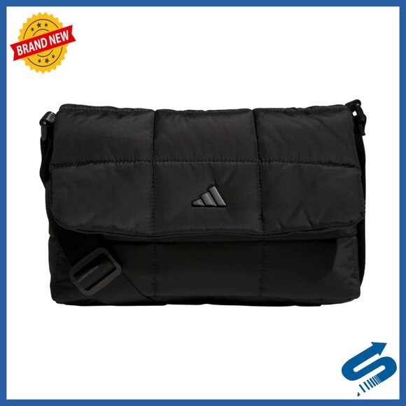 Handbags - Quilted Puffer Crossbody Bag with Adjustable Strap, Zippered Compartment